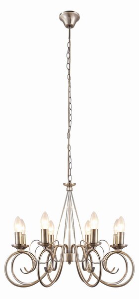 Lampadari Lindby, Marnia, dimmerabile, Bronzo / Ottone anticato, Soggiorno, Metallo, Antico