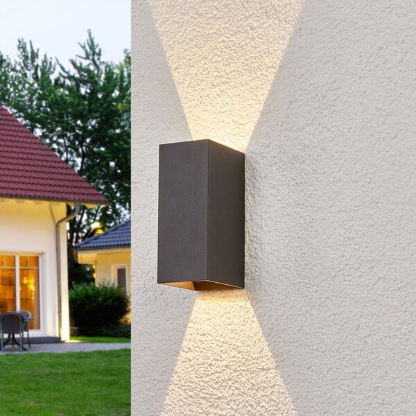 Lampade da esterno Lucande, Mikka, Nero, Terrazza, Metallo, Moderno