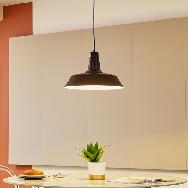 Lampada a sospensione Lindby, Laylan, dimmerabile, Nero, Sala da pranzo, Metallo, Moderno