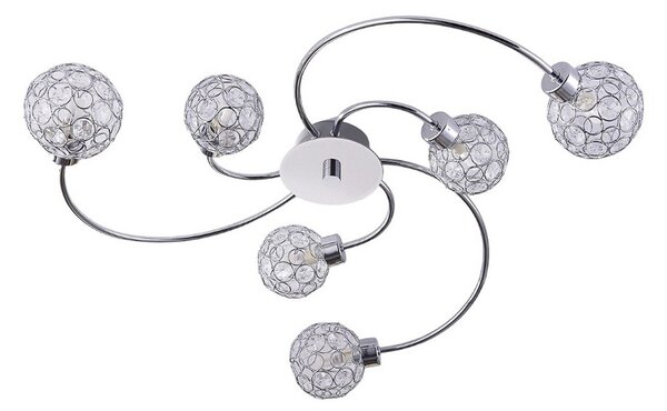 Plafoniera Lindby, Tyron, dimmerabile, Metallizzato, Soggiorno, Metallo, Moderno