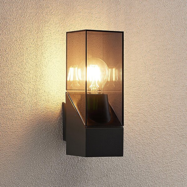 Lampade da esterno Lucande, Fiola, dimmerabile, Nero, Balcone, Metallo, Moderno