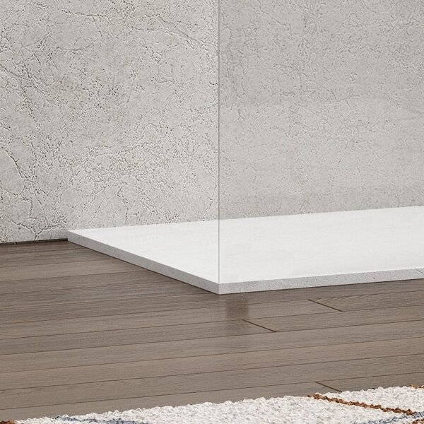 Kamalu doccia walk in 70x120 angolare con profilo nero | kw4000b