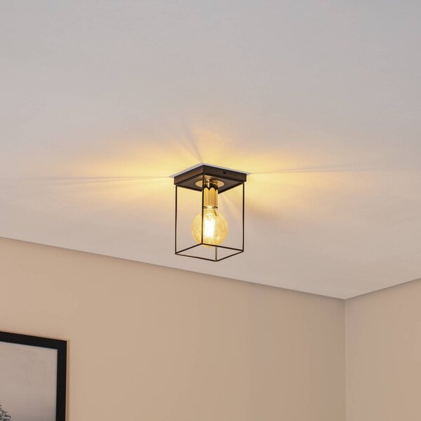 Plafoniera soffitto Vox SIGMA, dimmerabile, Nero, Soggiorno / Sala da pranzo, Metallo, Moderno, Plafoniera