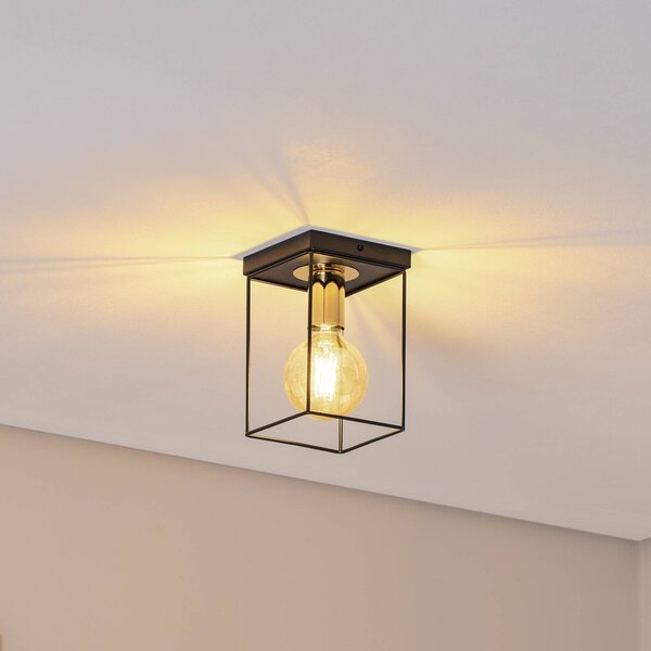 Plafoniera soffitto Vox SIGMA, dimmerabile, Nero, Soggiorno / Sala da pranzo, Metallo, Moderno, Plafoniera