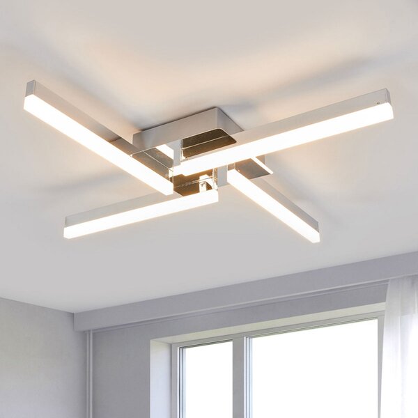 Plafoniera Lindby, Patrik, Metallizzato, Bagno, Metallo, Moderno