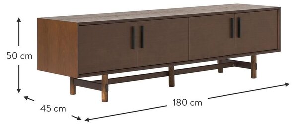 Credenza bassa in legno di quercia Diana