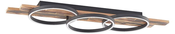 Plafoniera Lindby, Sentoa, dimmerabile, Legno, Soggiorno, Legno, Moderno