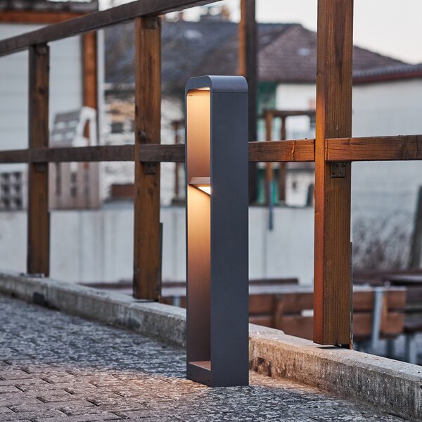Lampade da esterno Lindby, Darko, Grigio, Terrazza, Alluminio, Moderno