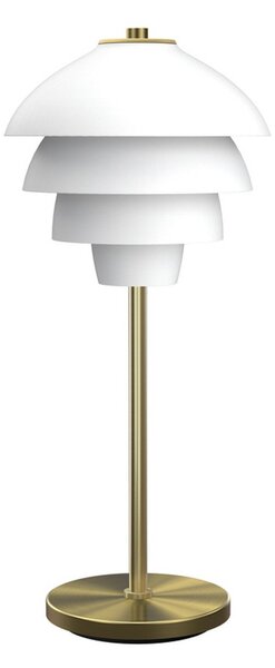 Lampada da tavolo Valencia, altezza 41 cm, bianco/ottone, G9