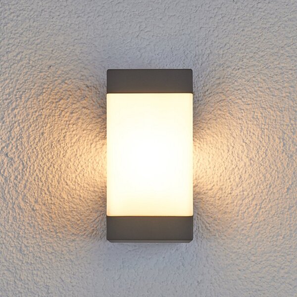 Lampade da esterno Lucande, Kiran, dimmerabile, Nero, Terrazza, Alluminio, Moderno