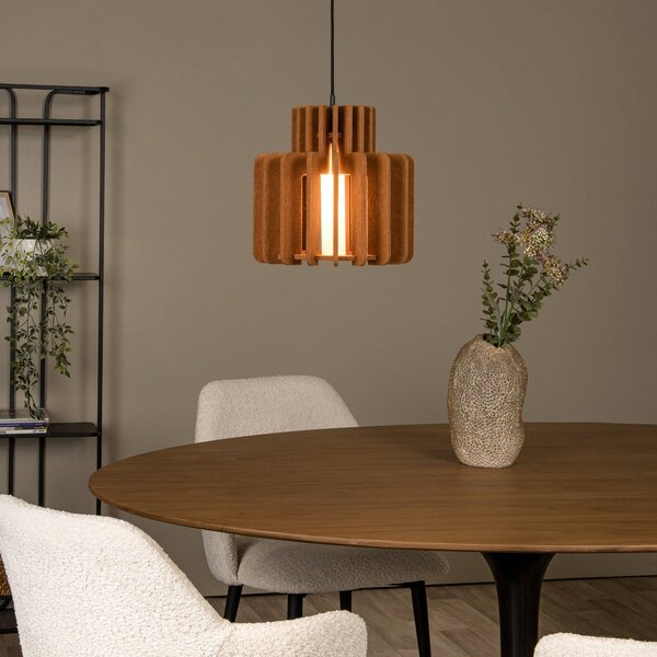Lucide Lampada a sospensione Rollo, dimmerabile, Terracotta, Soggiorno / Sala da pranzo, Tessuto / Stoffa / Seta, Lampada a sospensione