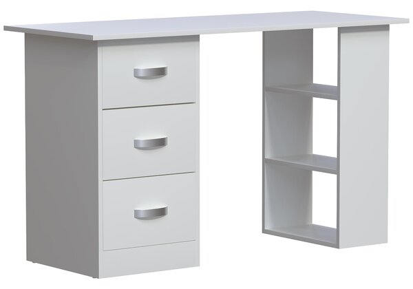 Scrivania per computer Mason Vida Designs bianca – A 72 x L 120 x P 49 cm, scrivania moderna per smart working e ufficio