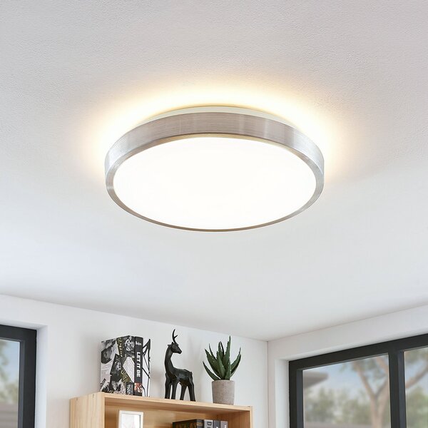 Plafoniera Lindby, Emelie, Metallizzato, Soggiorno, Metallo, Moderno