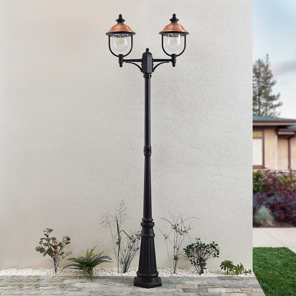 Lampade da esterno Lindby, Clint, dimmerabile, Rame, Alluminio, Vintage