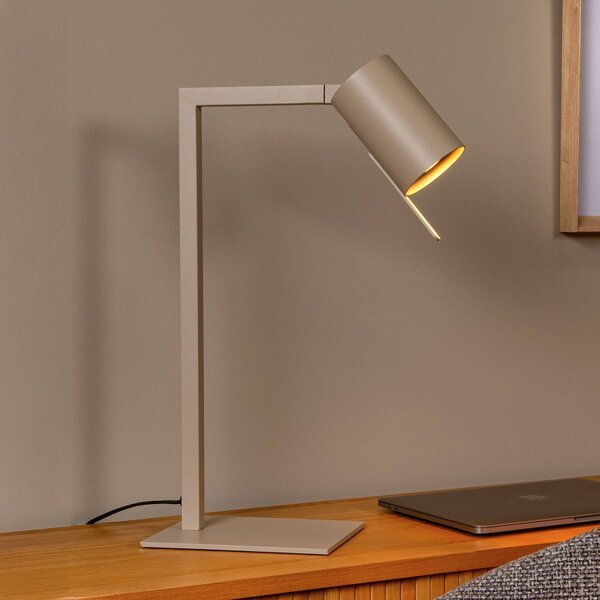 Lucide Lampada da scrivania Lesley, Crema / Ambra, Studio / Ufficio, Metallo, Moderno, Lampada da tavolo