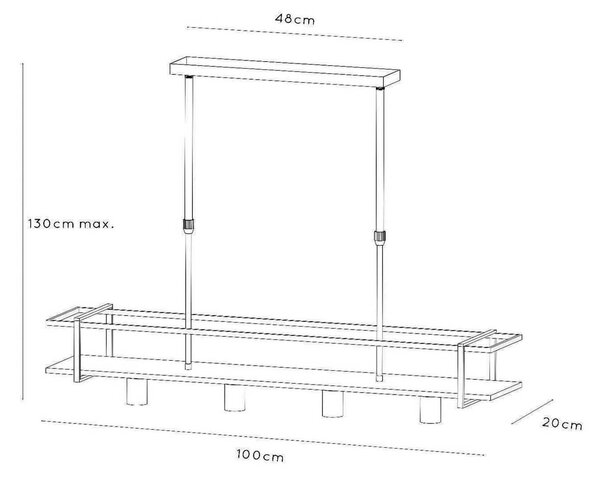 Lucide Lampada a sospensione Milonga, dimmerabile, Nero, Soggiorno / Sala da pranzo, Legno, Moderno, Lampada a sospensione
