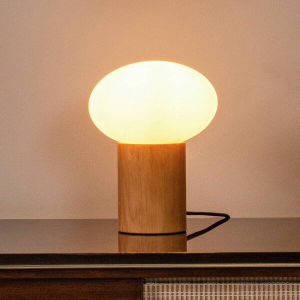 Lucide Lampada da tavolo Birtle, Legno chiaro, Soggiorno / Sala da pranzo, Legno, Lampada da tavolo