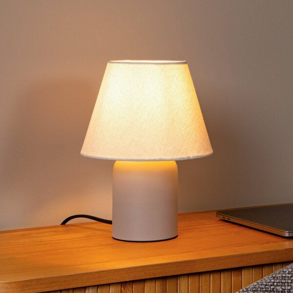 Lucide Lampada da tavolo Macia, Crema / Ambra, Soggiorno / Sala da pranzo, Ceramica, Lampada da tavolo