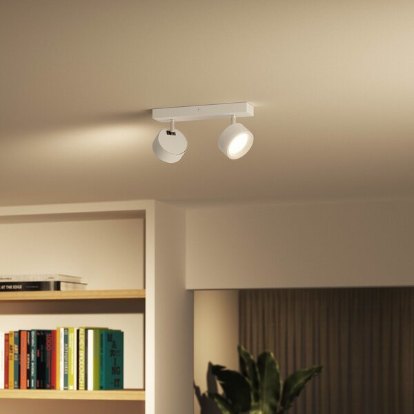 Plafoniera Philips, Bracia, Bianco, Soggiorno, Metallo, Moderno