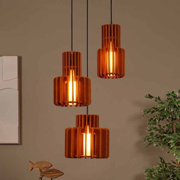 Lucide Lampada a sospensione Rollo, dimmerabile, Terracotta, Soggiorno / Sala da pranzo, Tessuto / Stoffa / Seta, Lampada a sospensione