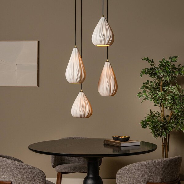 Lucide Lampada a sospensione Cinzia, dimmerabile, Bianco / Opale, Soggiorno / Sala da pranzo, Ceramica, Moderno, Lampada a sospensione
