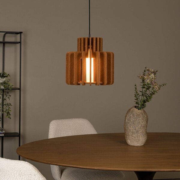 Lucide Lampada a sospensione Rollo, dimmerabile, Terracotta, Soggiorno / Sala da pranzo, Tessuto / Stoffa / Seta, Lampada a sospensione