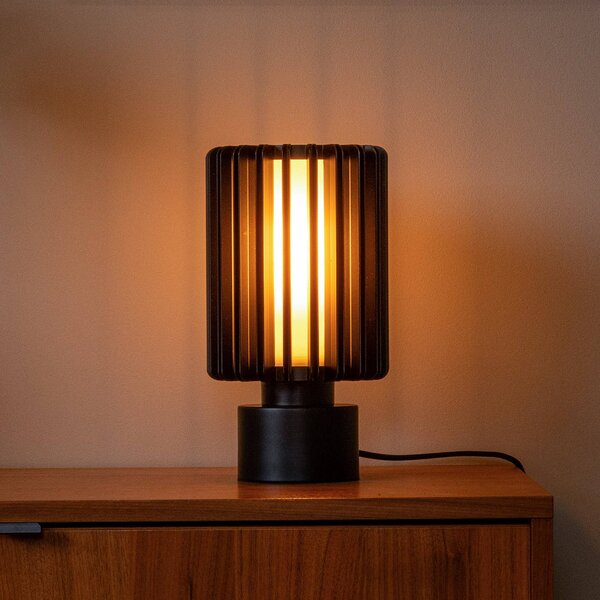 Lucide Lampada da tavolo Lambres, Nero, Soggiorno / Sala da pranzo, Alluminio, Lampada da tavolo