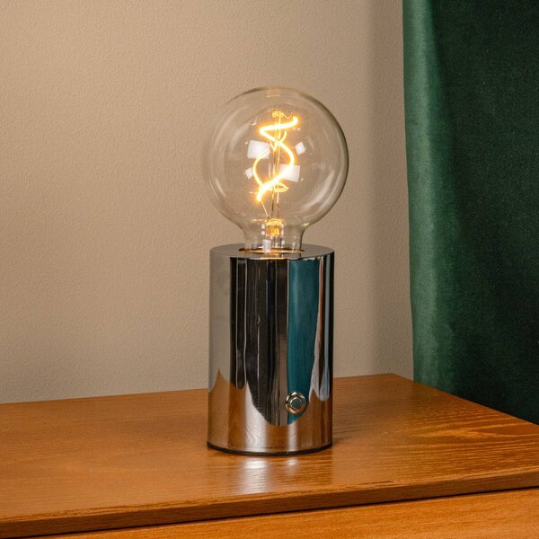 Lucide Lampada da tavolo Vivo, dimmerabile, Cromo / Argento, Soggiorno / Sala da pranzo, Metallo, Moderno, Lampada da tavolo