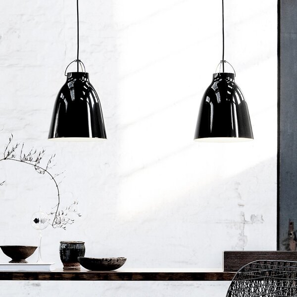 Lampada a sospensione FRITZ HANSEN, Caravaggio P2, dimmerabile, Nero, Soggiorno, Metallo, Design