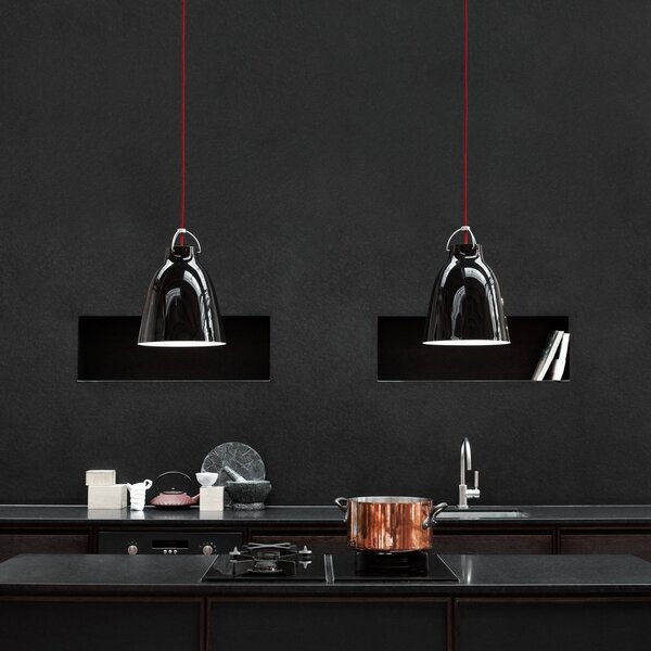 Lampada a sospensione FRITZ HANSEN, Caravaggio P2, dimmerabile, Nero, Soggiorno, Metallo, Design