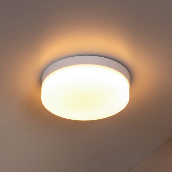 Lucide Plafoniera LED Biskit, Bianco / Opale, Bagno, Plastica, Moderno, Plafoniera LED