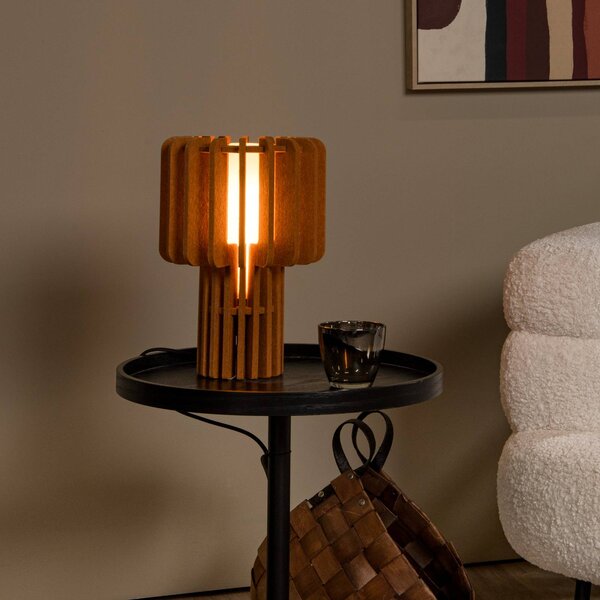 Lucide Lampada da tavolo Rollo, Terracotta, Soggiorno / Sala da pranzo, Tessuto / Stoffa / Seta, Lampada da tavolo