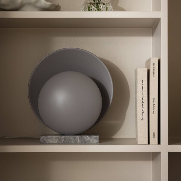 Globen Lighting Lampada da tavolo ORBIT, Alluminio / Grigio / Zincato, Soggiorno / Sala da pranzo, Pietra, Design, Lampada da tavolo