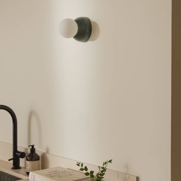 Globen Lighting Applique da parete Torrano, dimmerabile, Verde, Soggiorno / Sala da pranzo, Pietra, Design, Applique