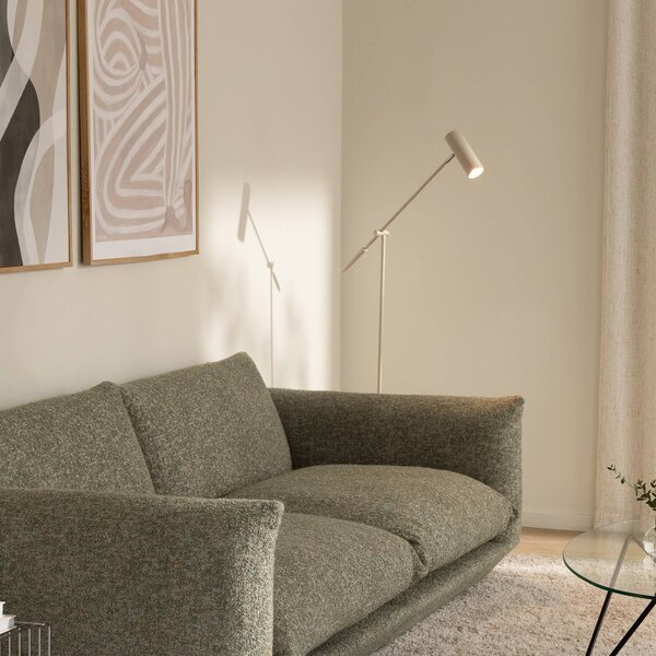 Globen Lighting Lampada da terra Hubble READ, Crema / Ambra, Soggiorno / Sala da pranzo, Metallo, Scandinavo, Lampada da terra