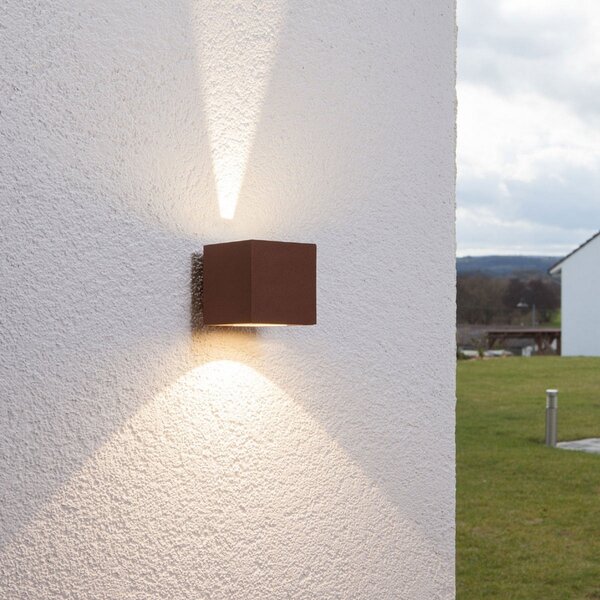 Lampade da esterno Lucande, JARNO, Marrone / Ruggine, Metallo, Moderno