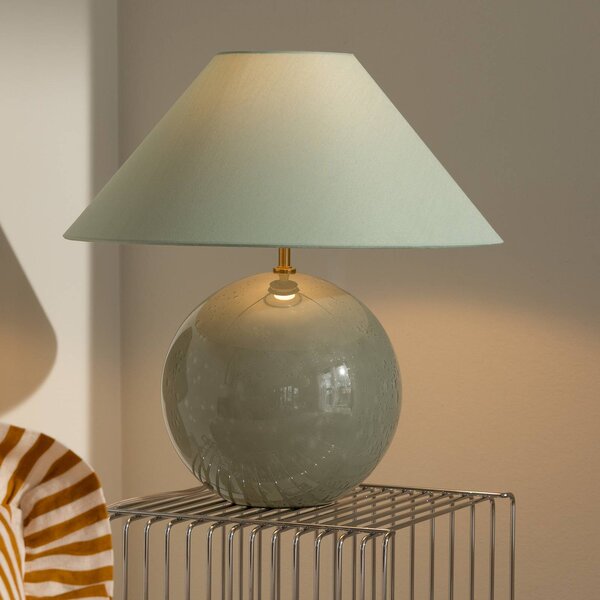 Globen Lighting Lampada da tavolo IRIS, Verde, Soggiorno / Sala da pranzo, Tessuto / Stoffa / Seta, Scandinavo, Lampada da tavolo