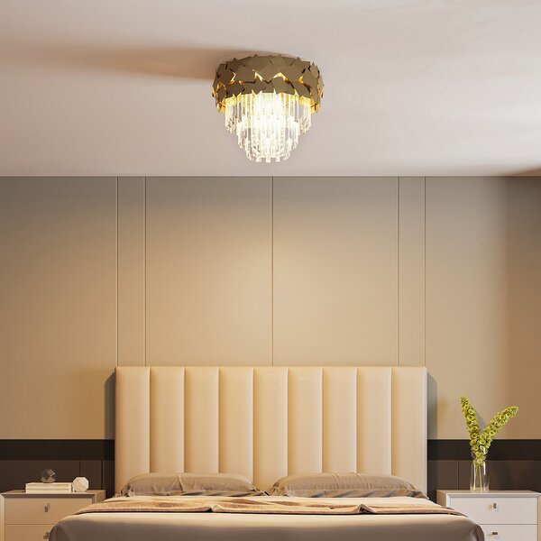 Plafoniera Lucande, Miraia, dimmerabile, Dorato / Ottone, Soggiorno, Metallo, Design