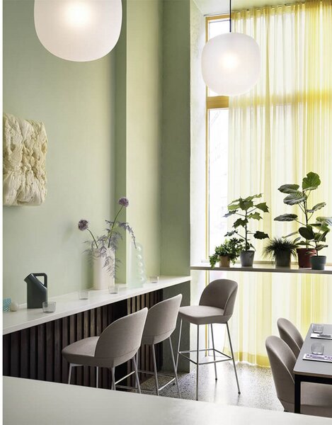 Lampada a sospensione Muuto, Bianco, Sala da pranzo, Vetro