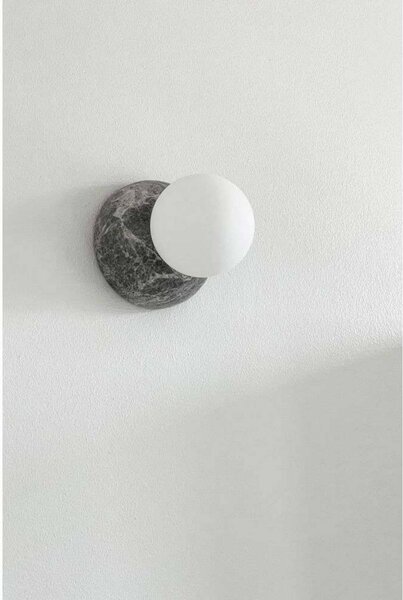 Globen Lighting Applique da parete Torrano, dimmerabile, Alluminio / Grigio / Zincato, Soggiorno / Sala da pranzo, Pietra, Design, Applique