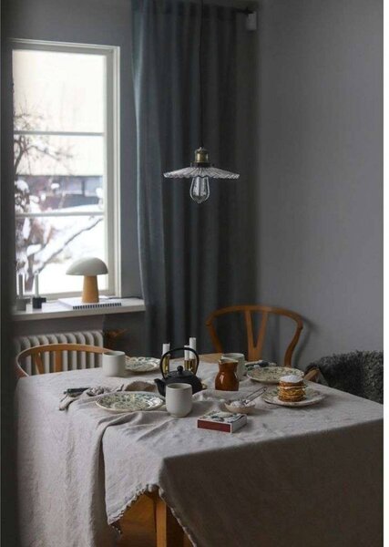 Globen Lighting Lampada a sospensione COBBLER, trasparente, Ø 25 cm dimmerabile, Chiaro / Trasparente, Soggiorno / Sala da pranzo, Vetro, Vintage