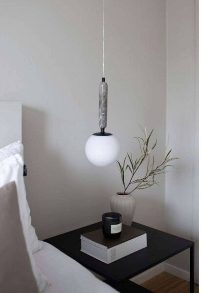 Globen Lighting Lampada a sospensione Torrano, dimmerabile, Verde, Soggiorno / Sala da pranzo, Pietra, Design, Lampada a sospensione
