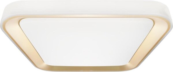 Plafoniera LED quadrata con telecomando QUADRO bianca 38W, tonalità di bianco, 3230 lm, plastica, dimensioni: 7x40x40 cm, IP20, Milagro