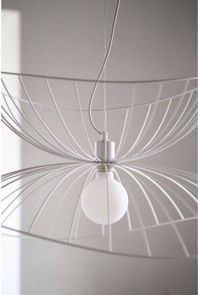 Globen Lighting Lampada a sospensione RAY, dimmerabile, Bianco / Opale, Soggiorno / Sala da pranzo, Metallo, Moderno, Lampada a sospensione