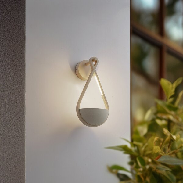 Lampade da esterno Lucande, Florka, Beige, Terrazza, Cemento, Moderno