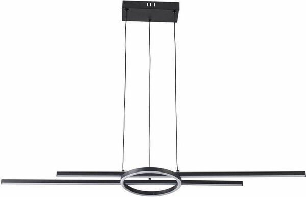 Lampada a sospensione LED Xandra nera 36W, bianco neutro 2880 lm, metallo, dimensioni: 120x100x20 cm, IP20, Reality