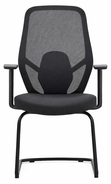 Sedia da ufficio ergonomica con schienale in rete e struttura nera