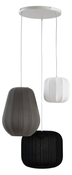 Lampada a sospensione Lindby, Helin, dimmerabile, Multicolore, Soggiorno, Tessuto / Tessile, Scandinavo