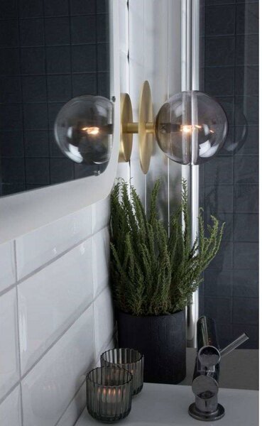 Globen Lighting Applique da parete ART DECO, dimmerabile, Ottone / Oro, Soggiorno / Sala da pranzo, Metallo, Design, Applique