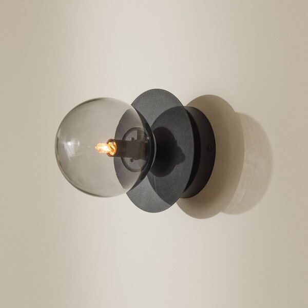 Globen Lighting Applique da parete ART DECO, dimmerabile, Alluminio / Grigio / Zincato, Soggiorno / Sala da pranzo, Vetro, Moderno, Applique